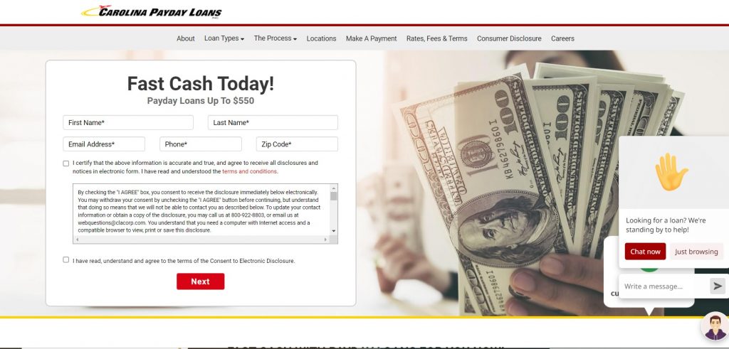 Carolina Payday loans