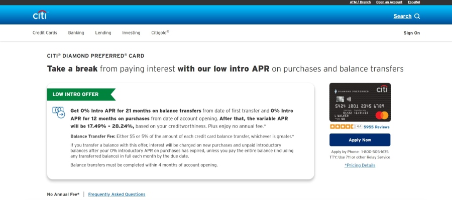 Citi Diamond Preferred Card